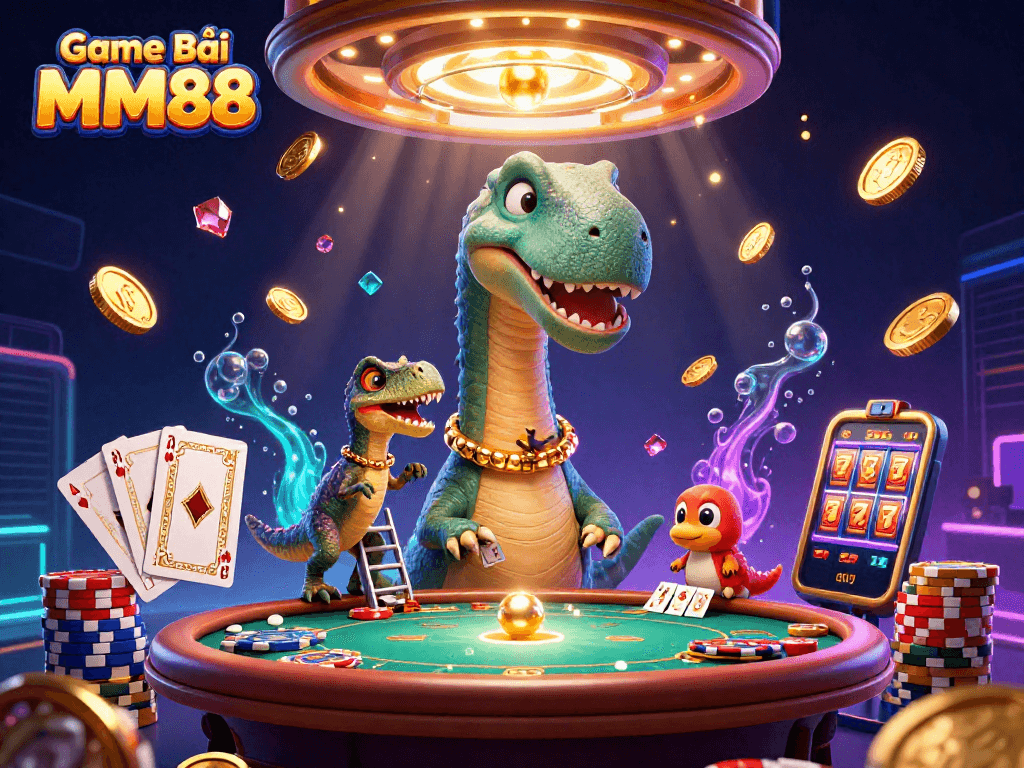 Experience Game Bài MM88 with vivid 3D characters and dynamic casino elements, enhancing your gaming adventure.