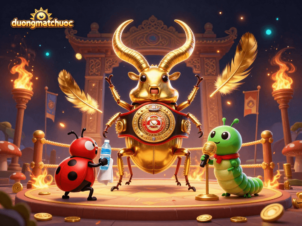 Experience duongmatchuoc action in a vibrant 3D boxing scene with magical Asian-inspired elements.