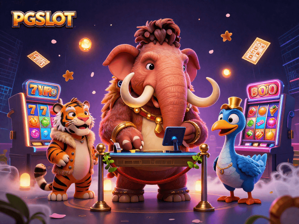 Experience the excitement of PGSLOT with dynamic slot reels and vibrant jackpot elements.