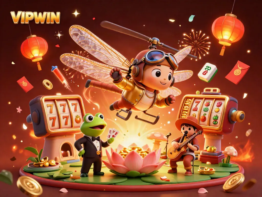 Experience thrilling gameplay at VIPWIN with a vibrant casino scene illustrating high-energy gaming action.