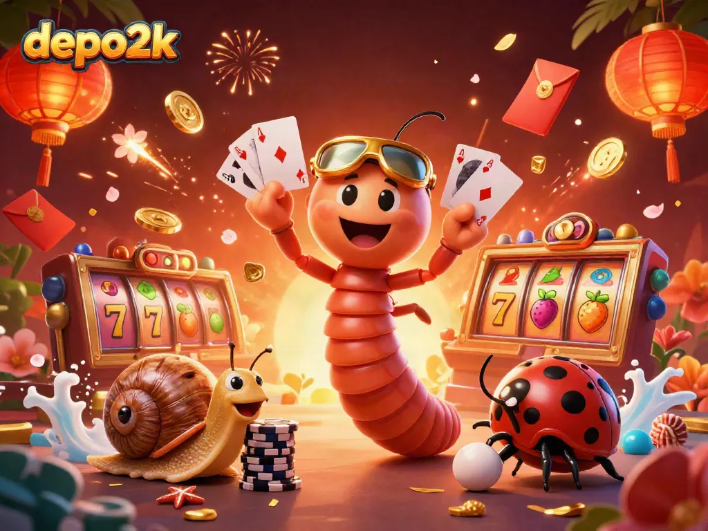 Experience the thrilling gameplay of depo2k with vibrant 3D casino elements and rich visual details.