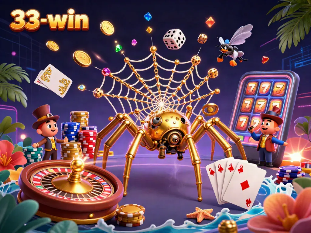 Join the game with 33-win as the steampunk spider spins a jackpot web of fortune.
