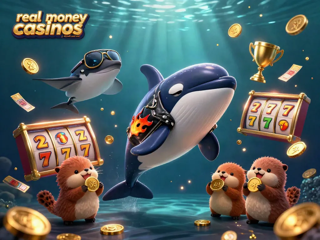 Experience the excitement of real money casinos Australia with vibrant characters and flying slot elements.