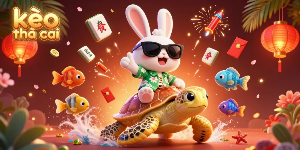 Experience exciting bets with kèo nhà cái in a vibrant 3D rabbit-themed casino adventure.