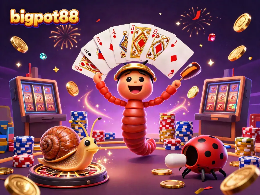 Experience thrilling moments at bigpot88 with colorful casino elements and energetic characters bringing unique gameplay to life.