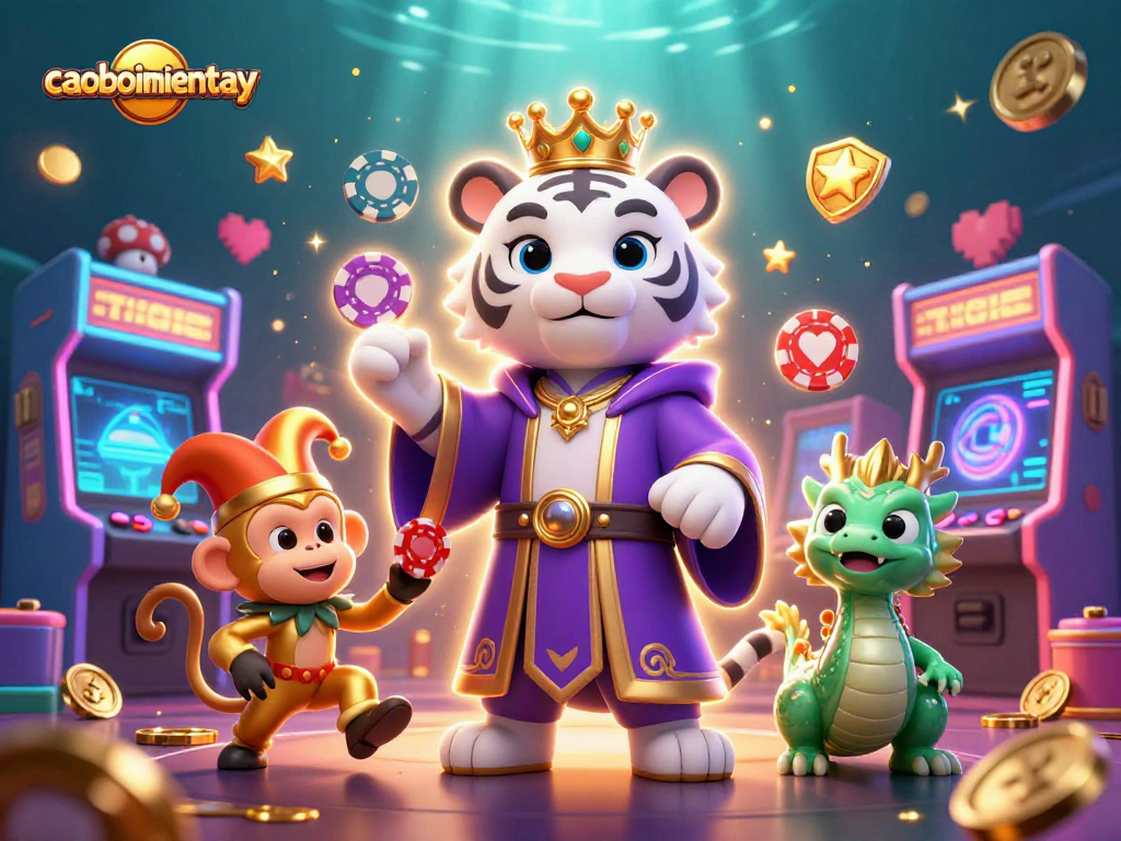 Experience thrilling gameplay in caoboimientay, a vibrant scene with casino elements and lively characters.
