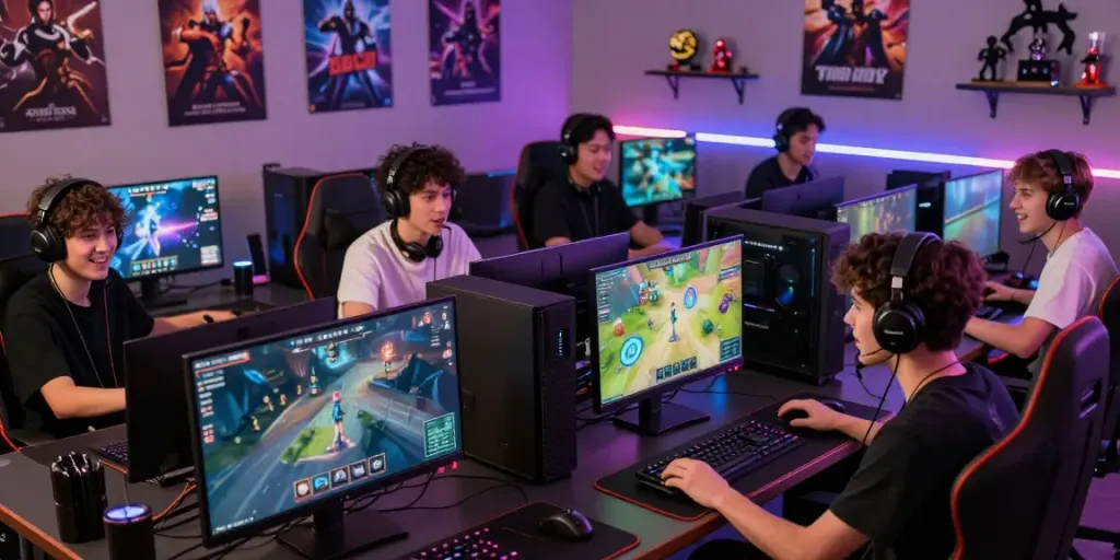 Engaged players in a modern singatoto link gaming environment.