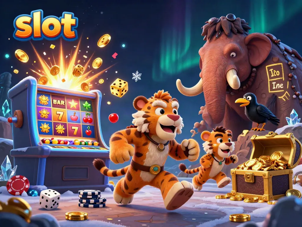 Experience thrilling slot action with 3D cartoon characters celebrating wins in a vibrant casino