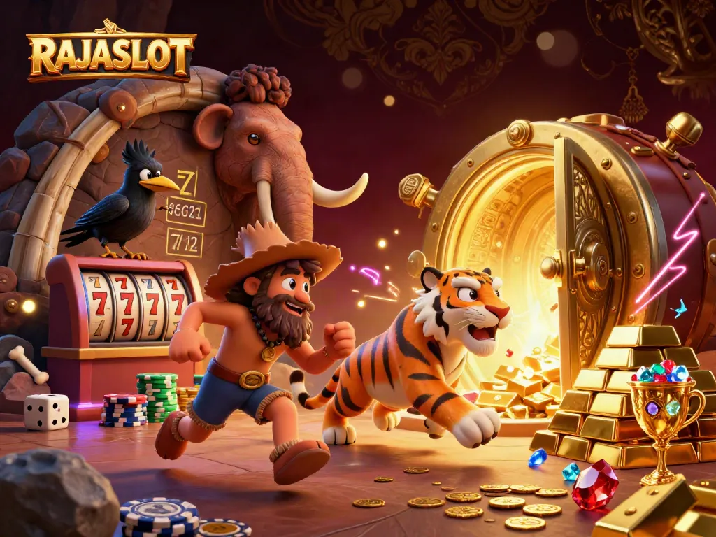 RAJASLOT menampilkan permainan slot dengan simbol beruntung dan harta karun yang memikat.