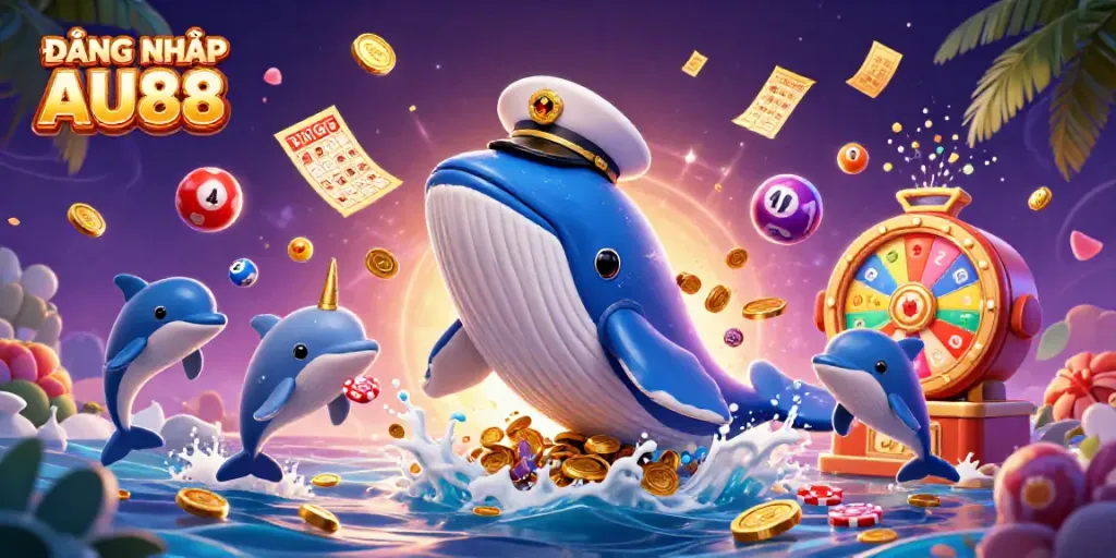 Experience the thrill of ĐĂNG NHẬP AU88 with vibrant 3D animated characters in a lucrative casino scene.