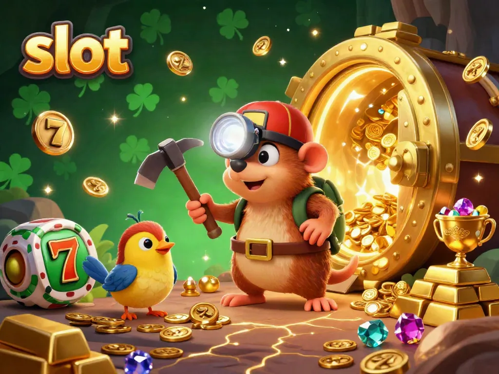 Engage with the exciting world of slots as this treasure hunter mole digs deep for riches and jackpots.