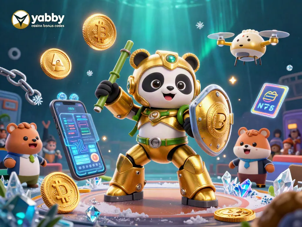 Engage with yabby casino bonus codes through dynamic 3D illustrated gaming action featuring crypto elements.