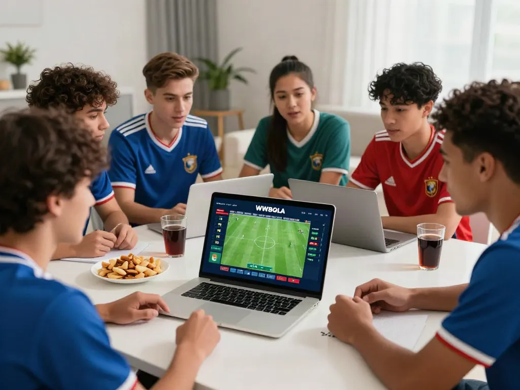Exciting sports betting with friends on WWBOLA platform during live soccer analysis.