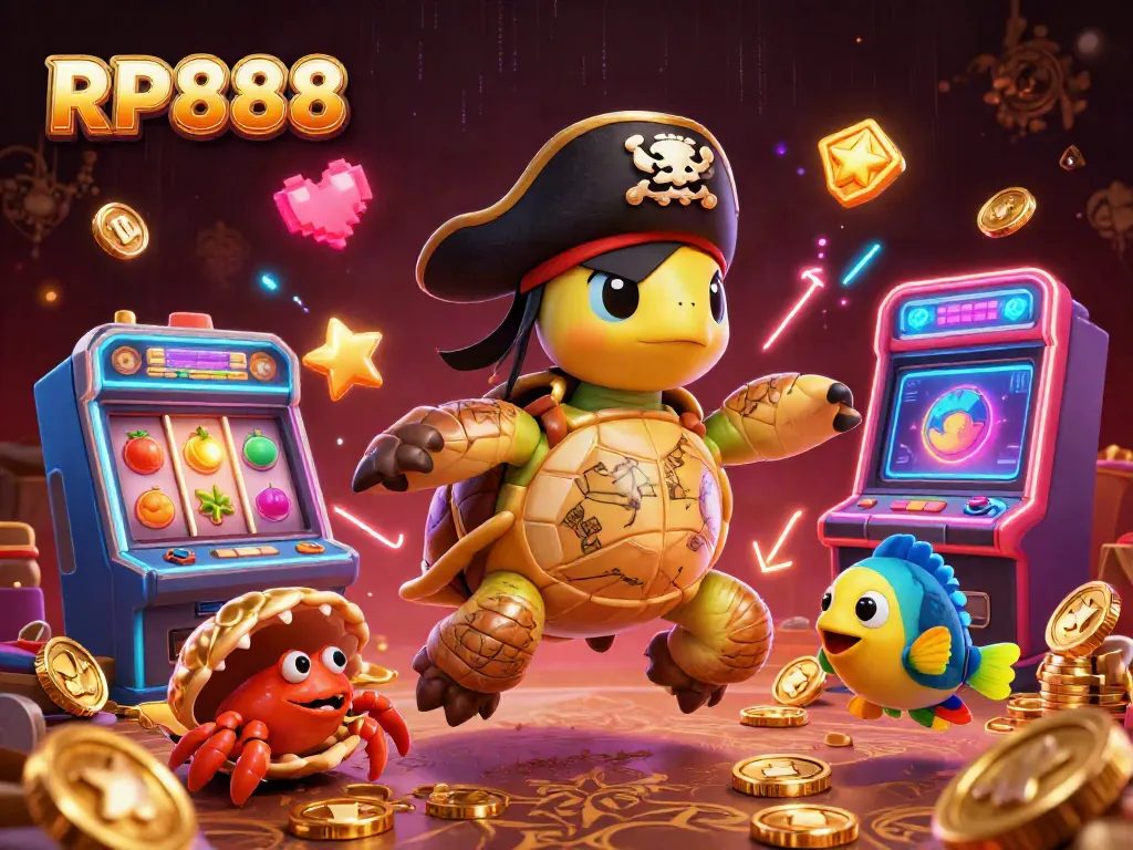 Experience thrilling gaming action with RP888's dynamic slots and vibrant characters in a 3D adventure.