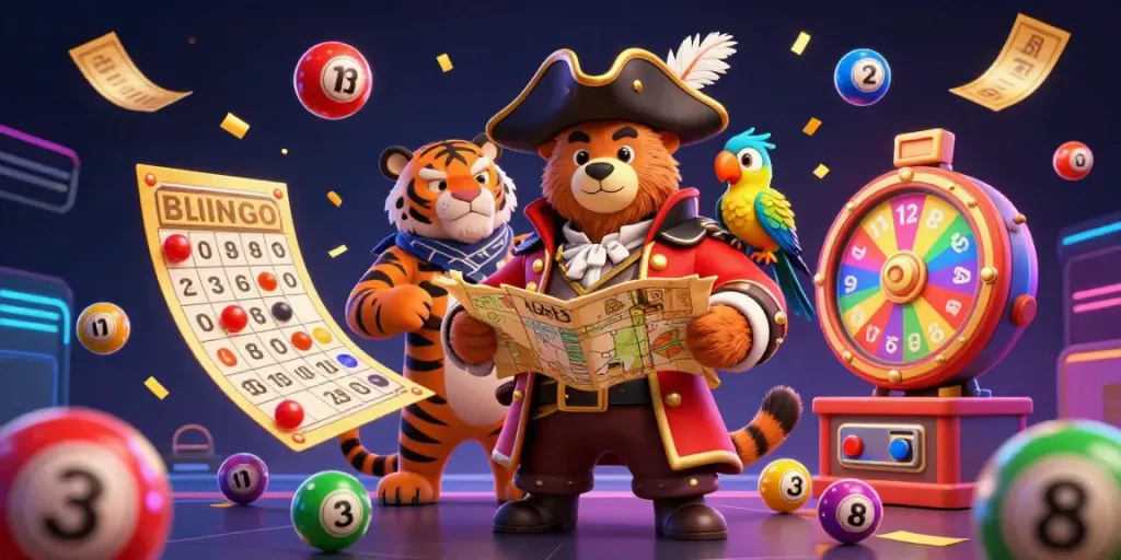 Permainan slot purna toto dengan karakter menarik dan elemen kasino seru.