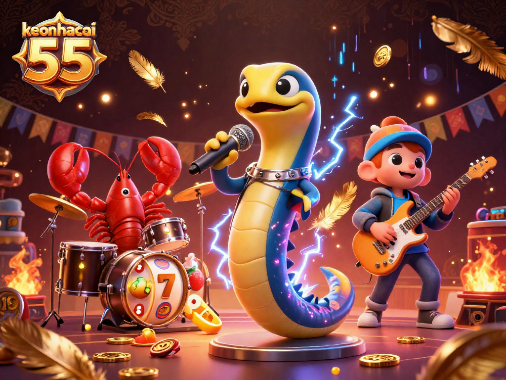 Experience the excitement at keonhacai 55: an underwater casino scene with vibrant characters and dynamic gaming elements.