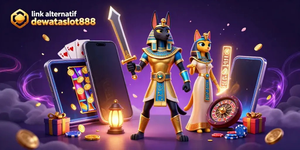 Mainkan slot di link alternatif dewataslot888 bersama Anubis dan Bastet yang terinspirasi dari Mesir Kuno.